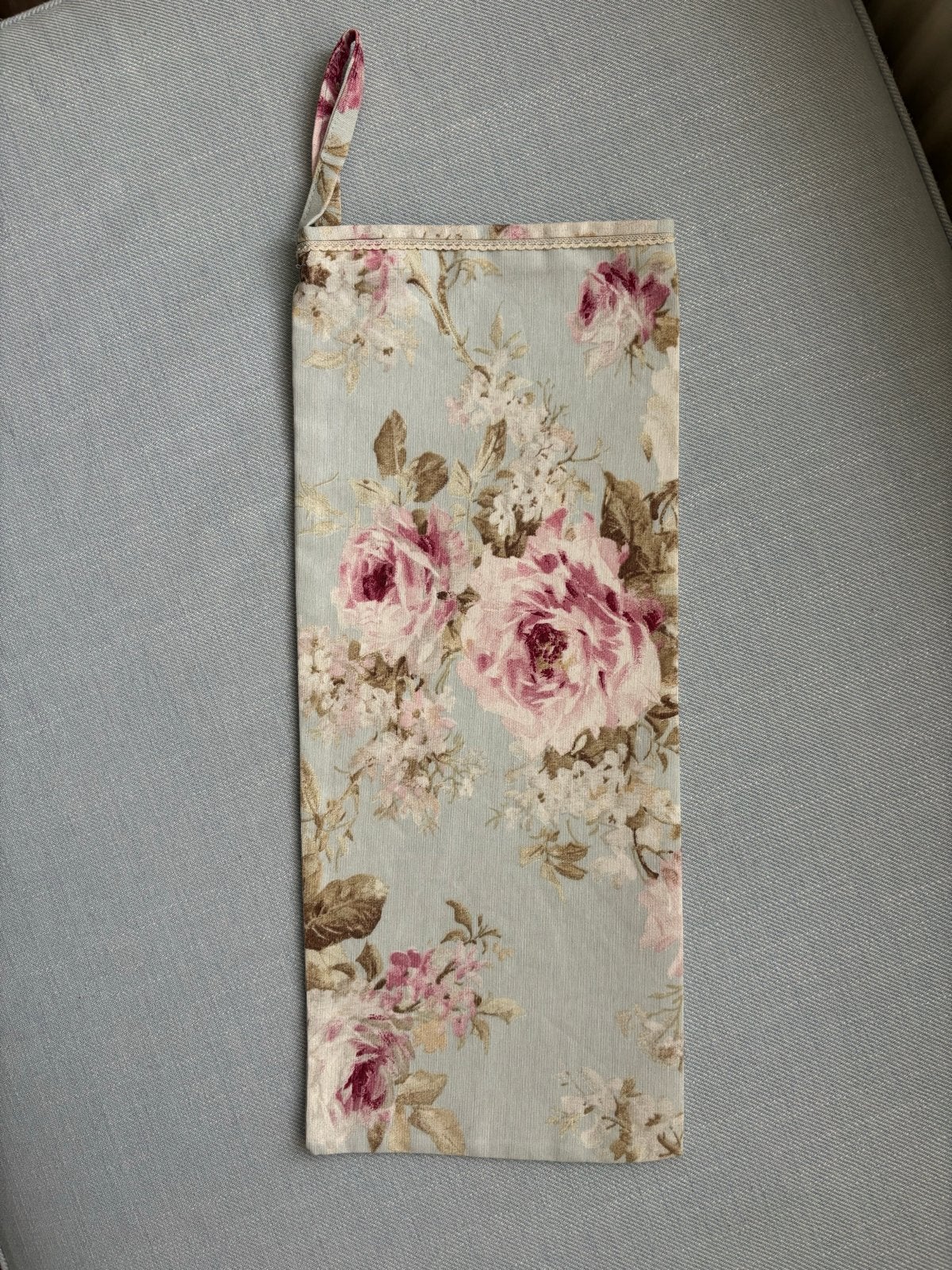 Bloemenprint stokbroodzak - tassenzak met lusje, Ophalen of Verzenden, Zo goed als nieuw