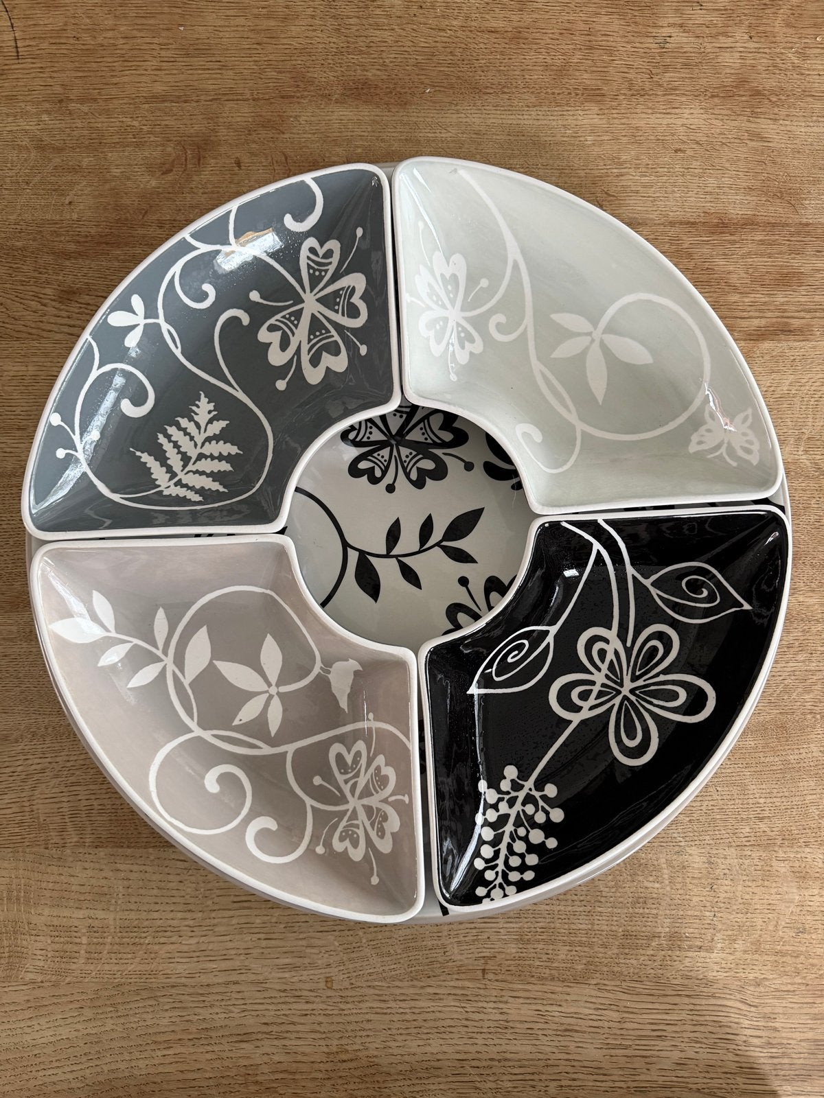 Riverdale Superdish Schaal met Verdeelschalen - 52cm, Ophalen, Porselein of Keramiek, Schaal, Vaatwasserbestendig
