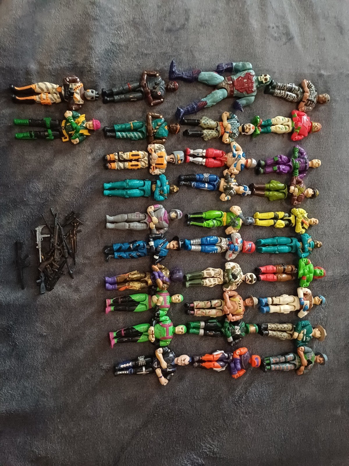 Grote partij vintage actiefiguren met accessoires, Kinderen en Baby's, Speelgoed | Actiefiguren, Ophalen of Verzenden, Gebruikt
