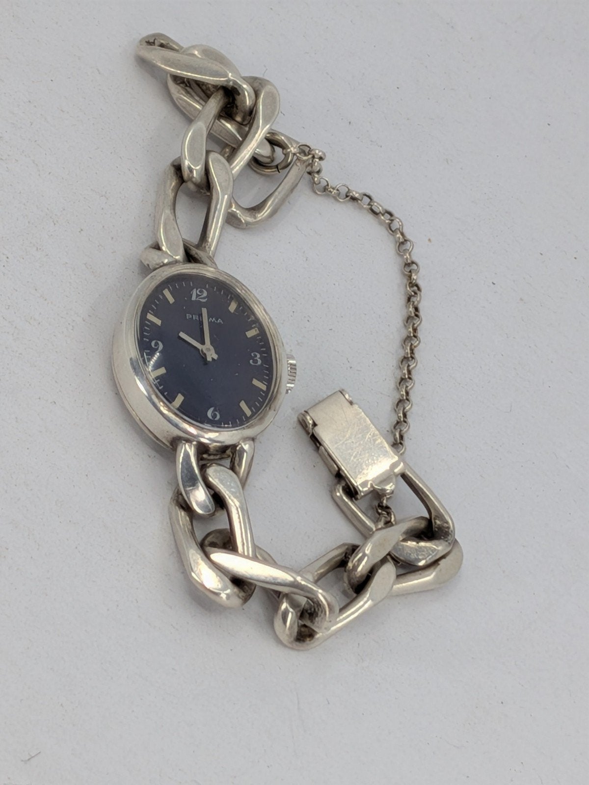 Zilveren Prisma Horloge/ Armband, Overige merken, Gebruikt, Polshorloge, Overige materialen