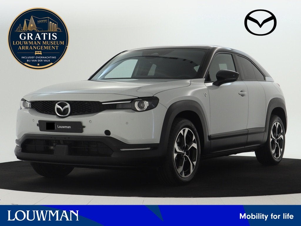 Mazda MX-30 e-SkyActiv R-EV 170 Exclusive-line | Voorraadvoo, 12 maanden, Leder en Stof, Wit, Bedrijf