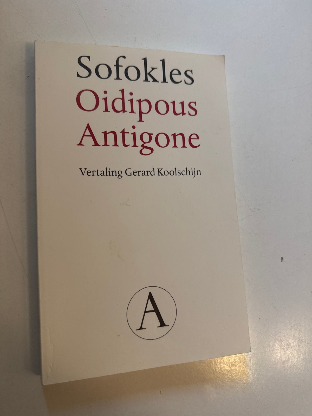 Sofokles: Oidipous Antigone -Vertaald door Gerard Koolschijn, Ophalen of Verzenden, Gelezen, Nederland