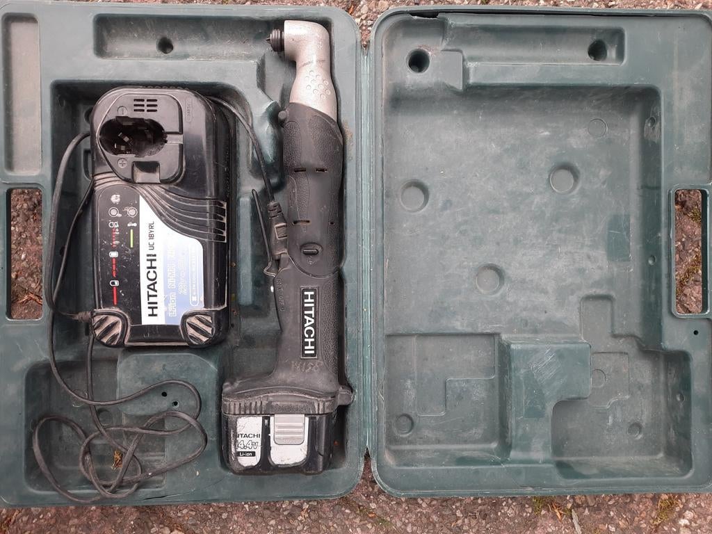 Hitachi haakse slagschroevendraaier 14,4 v, Doe-het-zelf en Verbouw, Gereedschap | Boormachines, Ophalen of Verzenden, Gebruikt