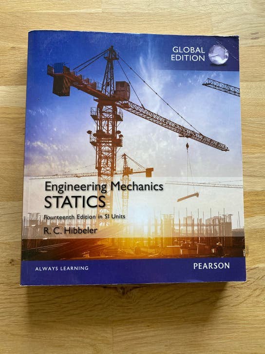 Engineering Mechanics Statics - R.C. Hibbeler (Global Editio, Boeken, Ophalen of Verzenden, Beta, Zo goed als nieuw, HBO