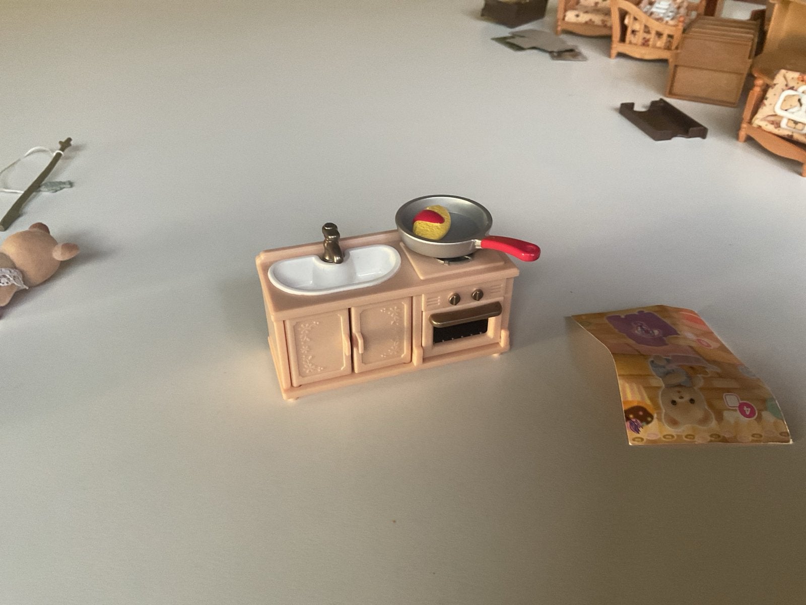 Sylvanian Families Keukenunit met accessoires, Ophalen of Verzenden, Gebruikt, Jongen of Meisje