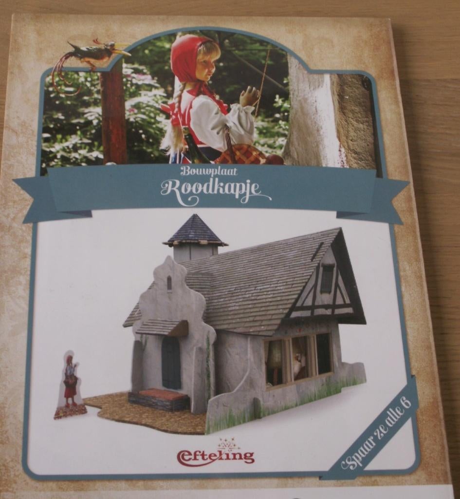 Efteling - 3D puzzel/Bouwplaat - Karton - Roodkapje, Verzamelen, Ophalen of Verzenden, Nieuw, Beeldje of Poppetje