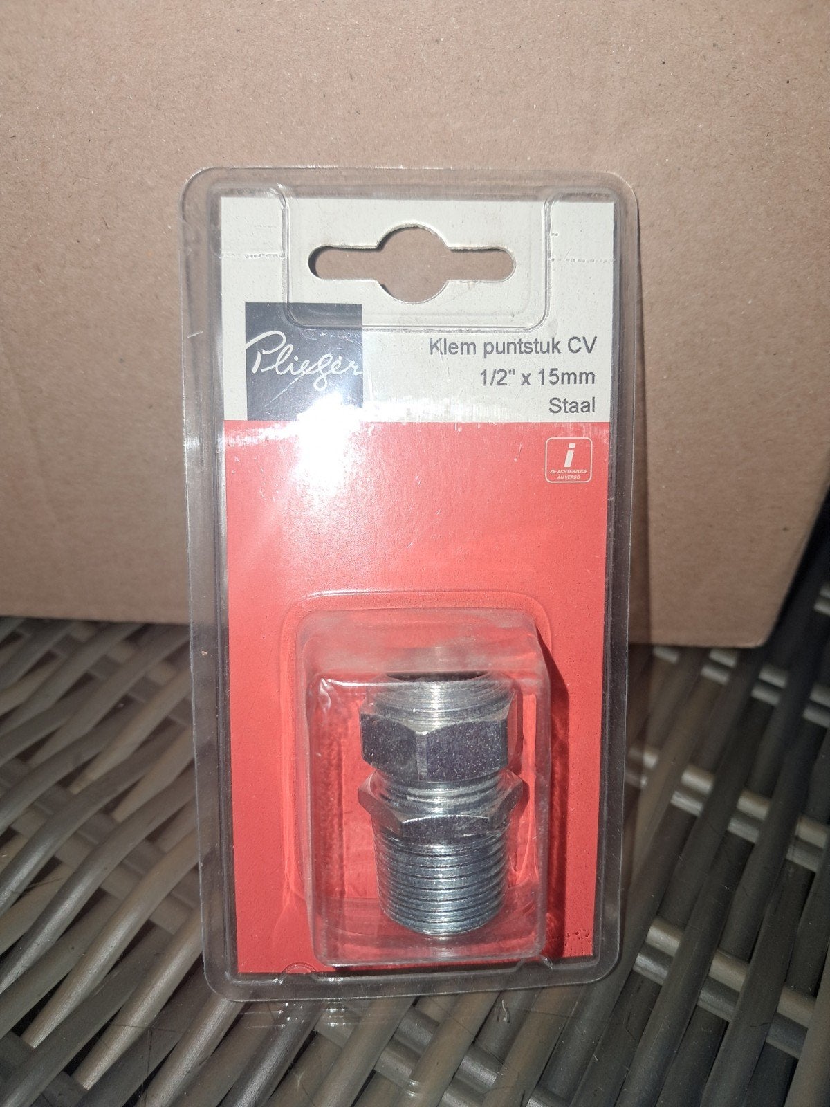 Plieger Klem Puntstuk CV 1/2x15mm Staal, Ophalen of Verzenden, Nieuw, Overige merken, Overige typen