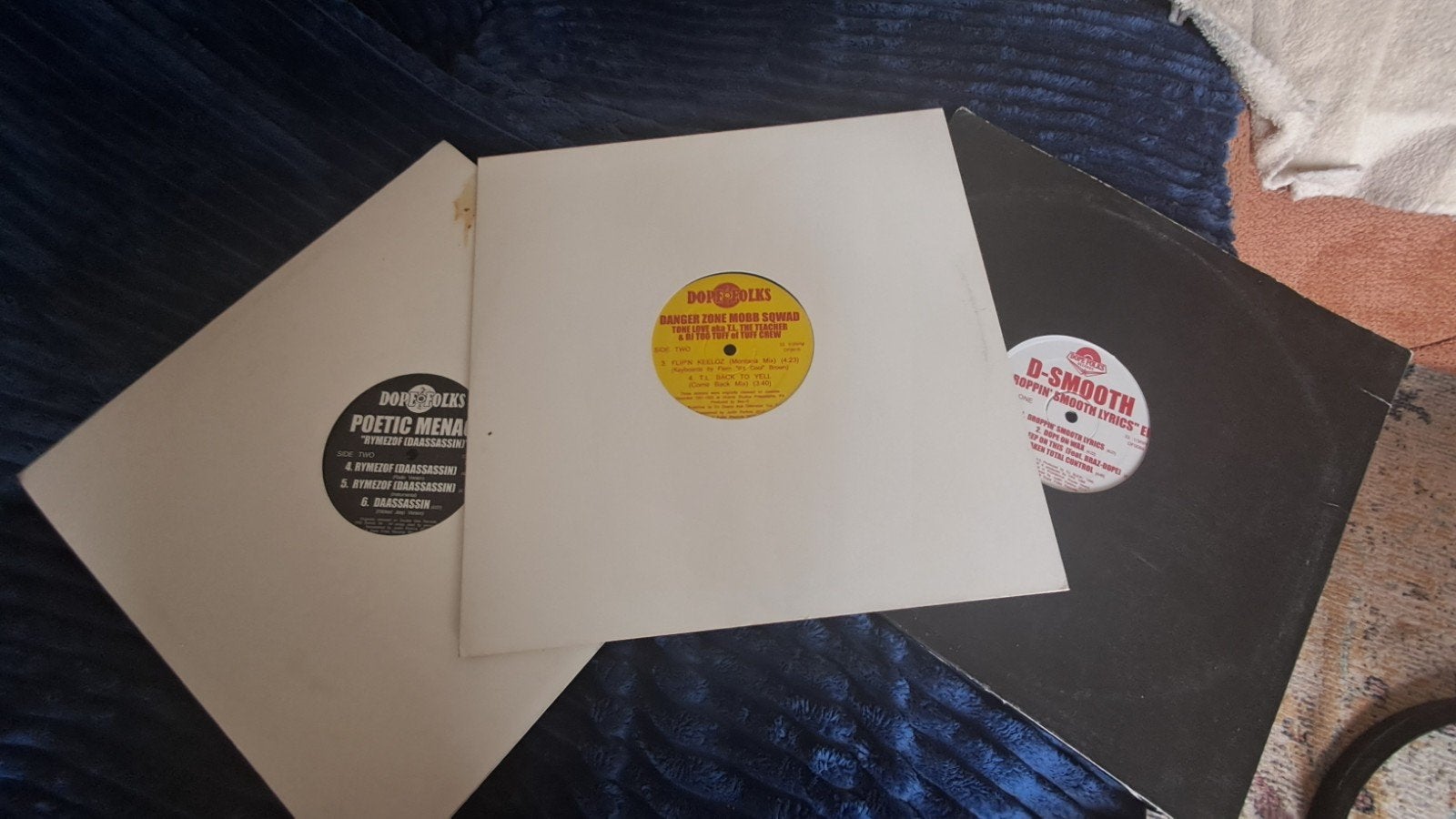 Dope Folks Records Vinyl Collectie: 3 Zeldzame Hip-Hop EP's, Gebruikt, Overige genres, Originele persing, Ophalen of Verzenden