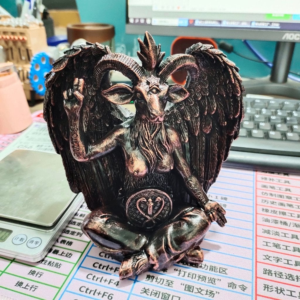 Baphomet Beeld Satan Lucifer Geit Occult Beeldje, Verzenden, Nieuw, Religie