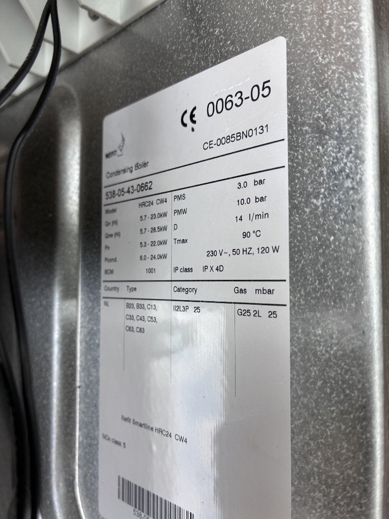 Nefit Smartline combiketel, Doe-het-zelf en Verbouw, Ophalen, Gebruikt, Cv-ketel of Combi-ketel, Minder dan 60 cm