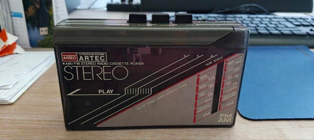 Artec Vintage Cassette Player met FM Radio - Goed Werkend, Ophalen of Verzenden, Walkman