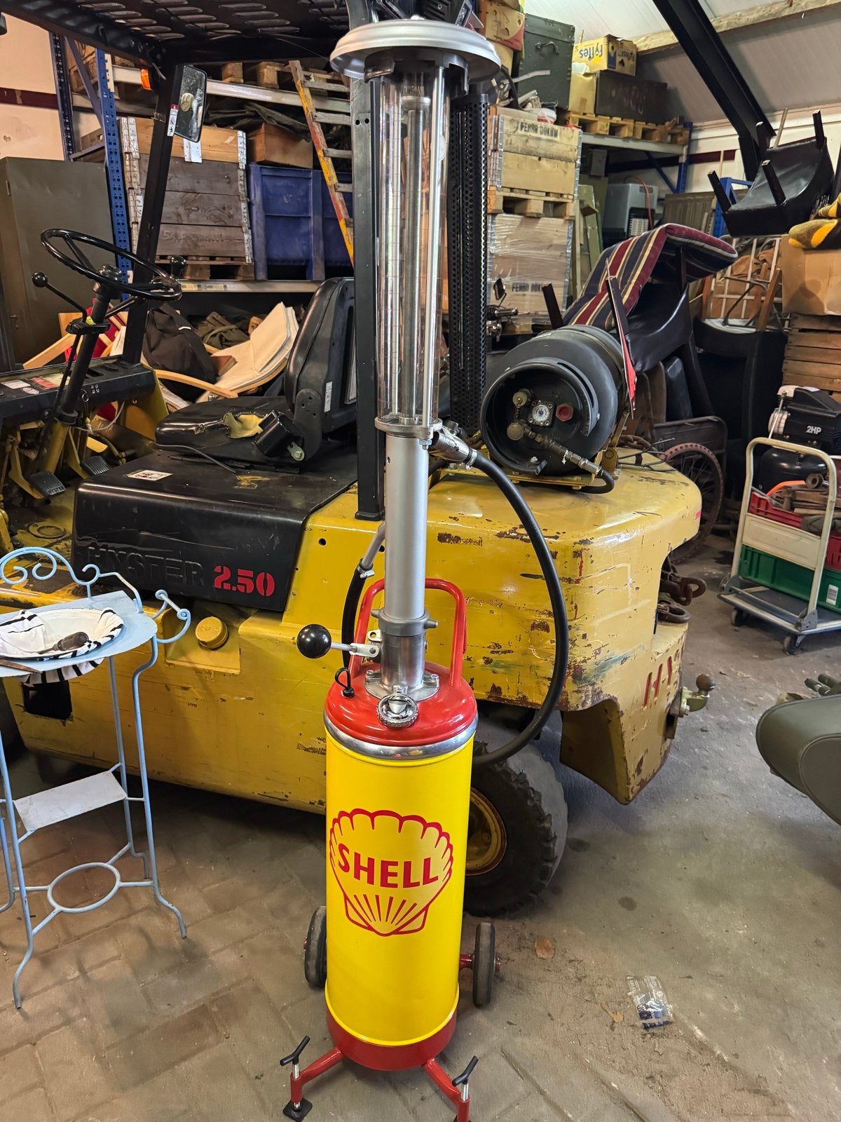 Shell Benzinepomp met 2 Liter Maat - Decoratie, Ophalen