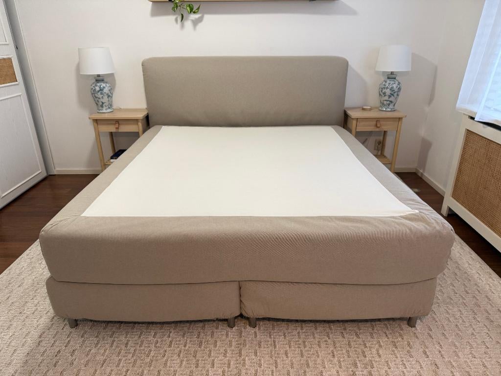 IKEA MJÖLVIK Box spring bed 180x200cm with firm mattress, Ophalen, Overige materialen, Overige kleuren, Tweepersoons