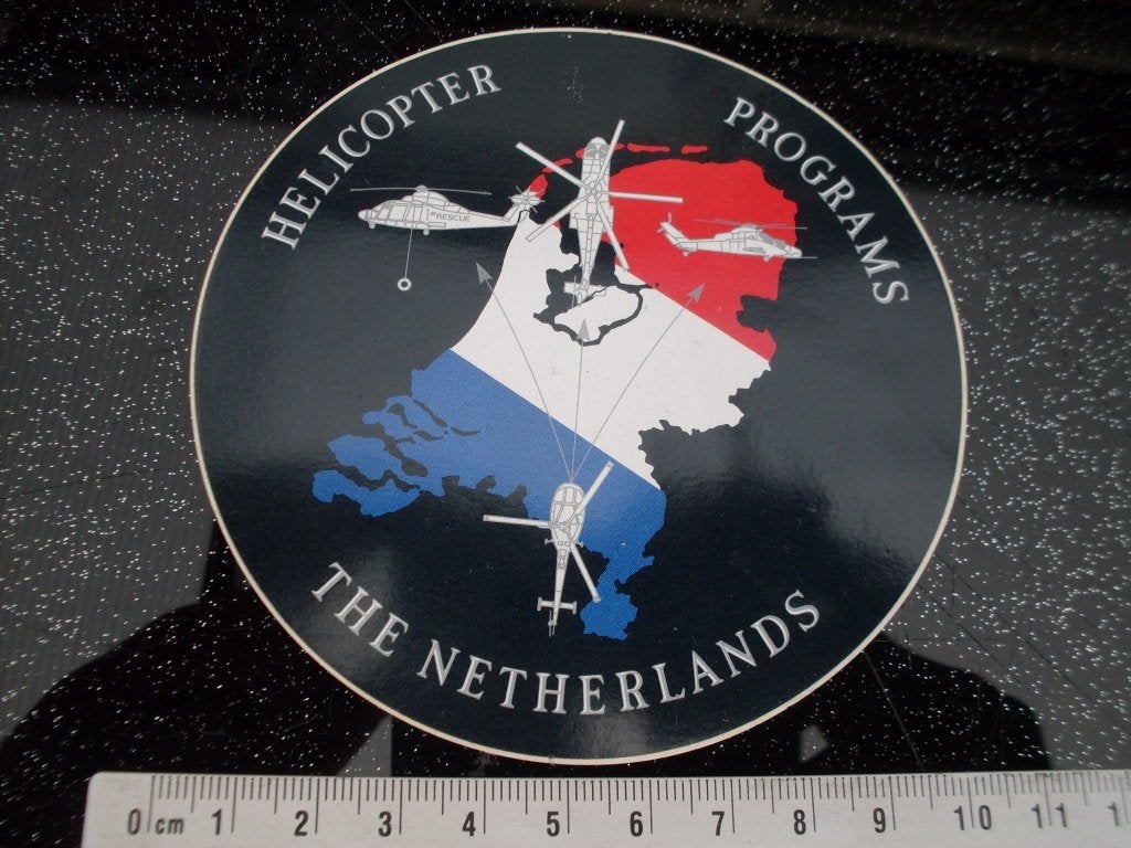 sticker helicopter programs the netherlands logo rescue KLu, Verzenden, Zo goed als nieuw, Bedrijf of Vereniging