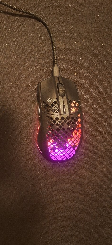 Steelseries AEROX 3 (2022) onyx muis, Computers en Software, Muizen, Ophalen, Rechtshandig, Muis, Gebruikt
