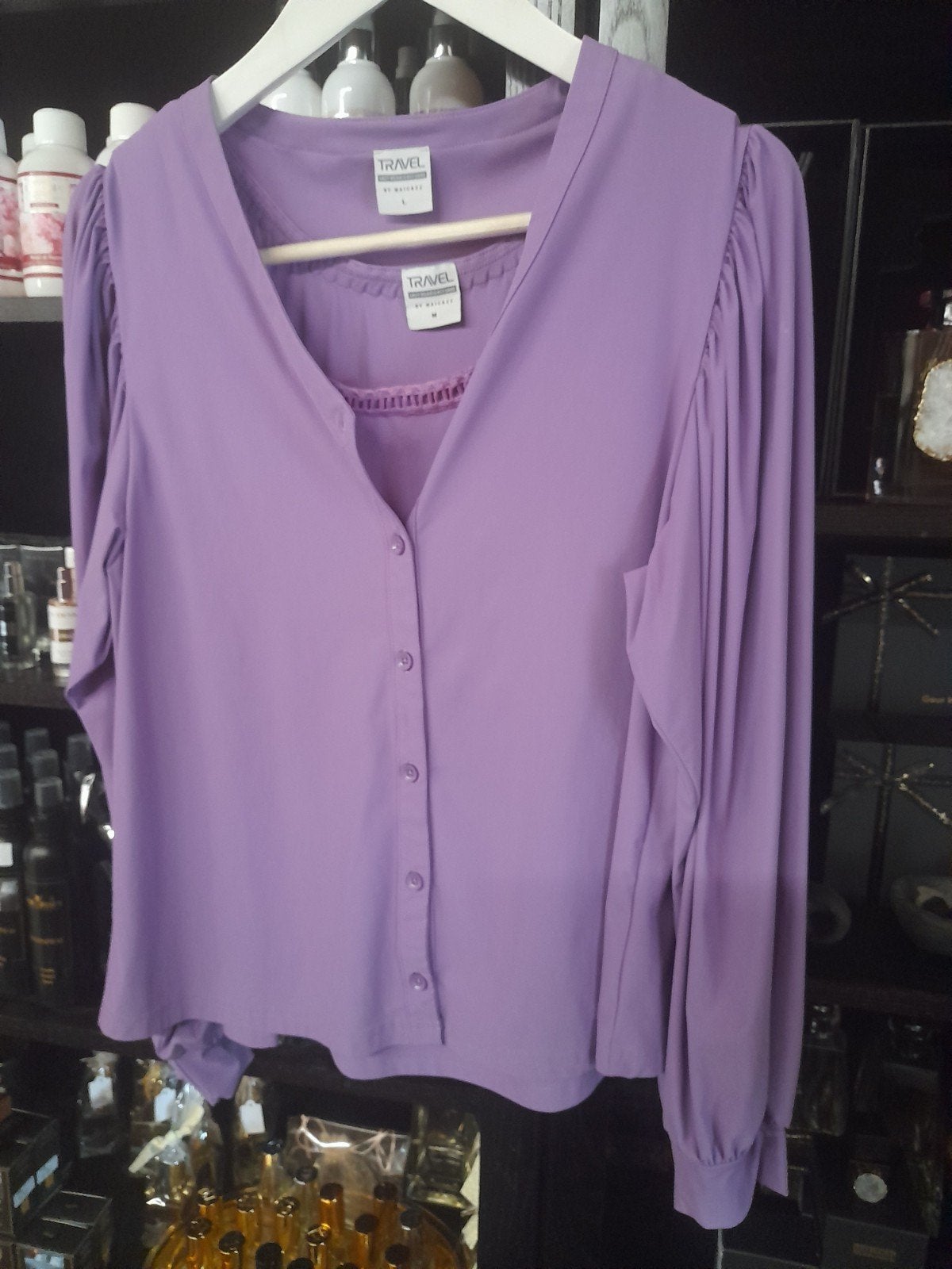 Blouse en top maat m top en blouse l, Ophalen of Verzenden, Zo goed als nieuw, Paars