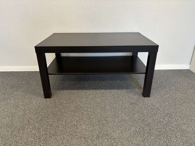 IKEA Lack salontafels 90x55cm zwartbruin met onderblad, Niet ingevuld, Gebruikt, 50 tot 100 cm, Niet ingevuld