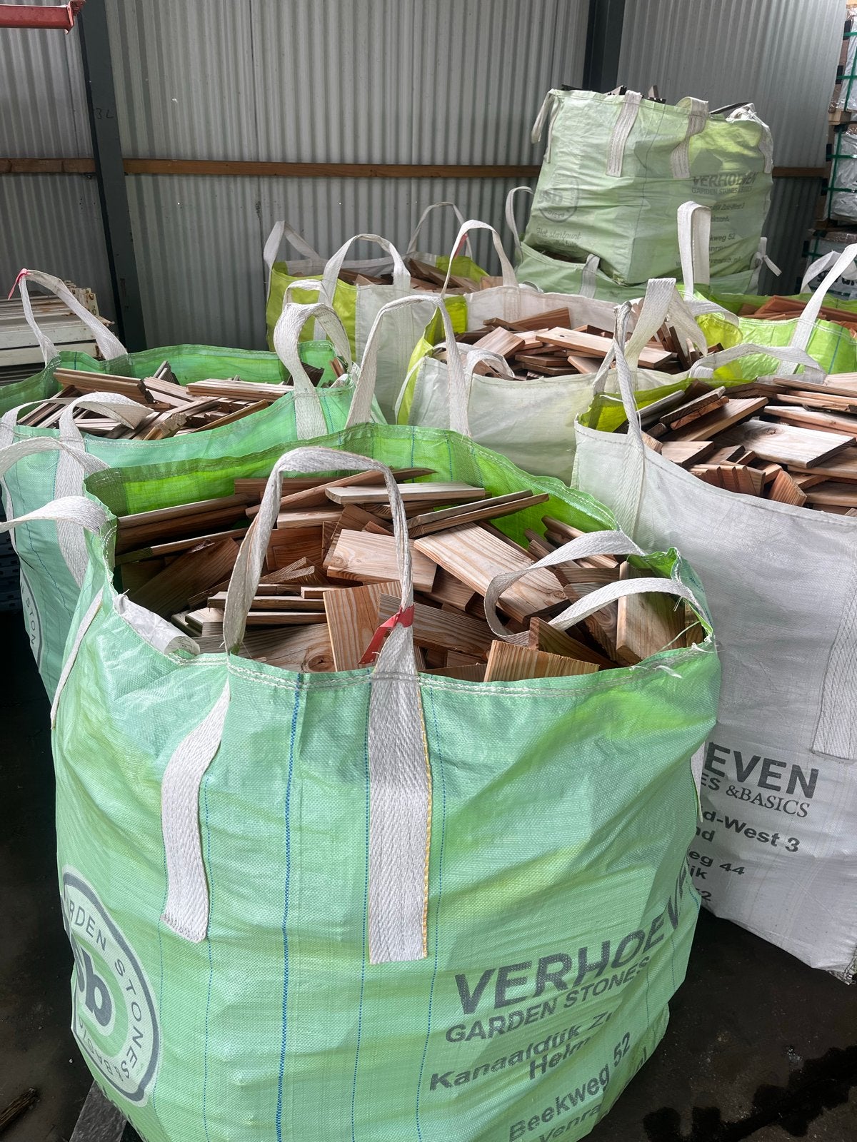 Houtblokken voor brandhout in big bags, 3 tot 6 m³, Ophalen, Overige houtsoorten, Blokken