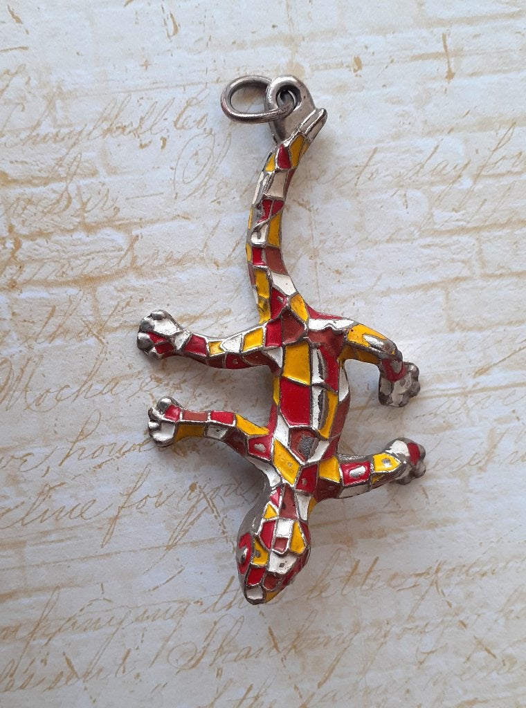 kettinghanger vintagesalamander Gaudi, Sieraden, Tassen en Uiterlijk, Overige materialen, Ophalen of Verzenden, Zo goed als nieuw