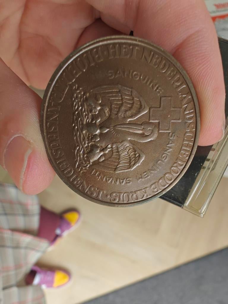 Medaille Prof. Dr. Karl Landsteiner - Bloedtransfusie, Ophalen of Verzenden, Brons, Nederland