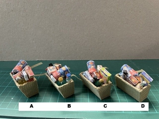 poppenhuis mand voor aan de fiets met boodschappen, Ophalen of Verzenden, Nieuw, Poppenhuis