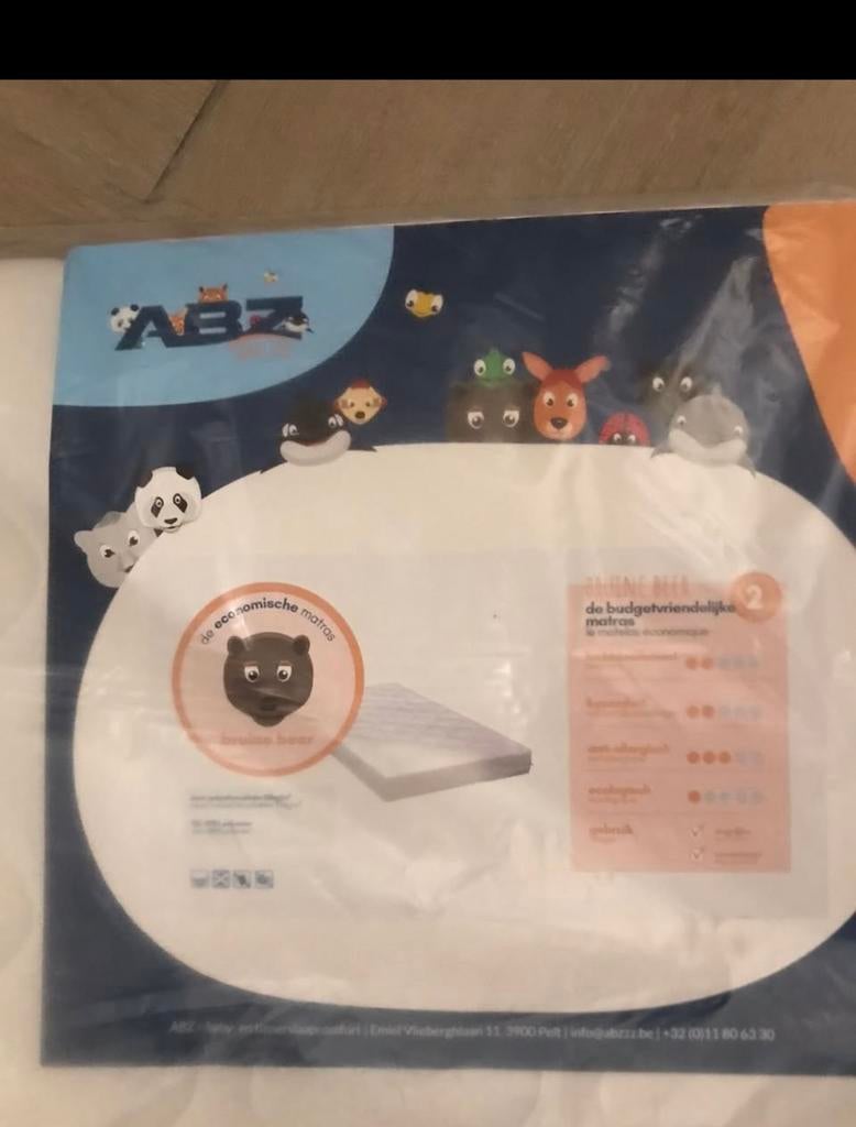 ABZ Matras Box ZZZOO 75x95 Bruine Beer Boxmatras NIEUW, Ophalen, Nieuw