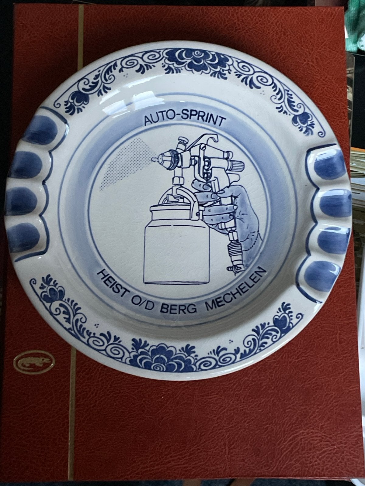 Vintage Delft Blauw Auto-Sprint Asbak - Handgeschilderd, Antiek en Kunst, Ophalen of Verzenden