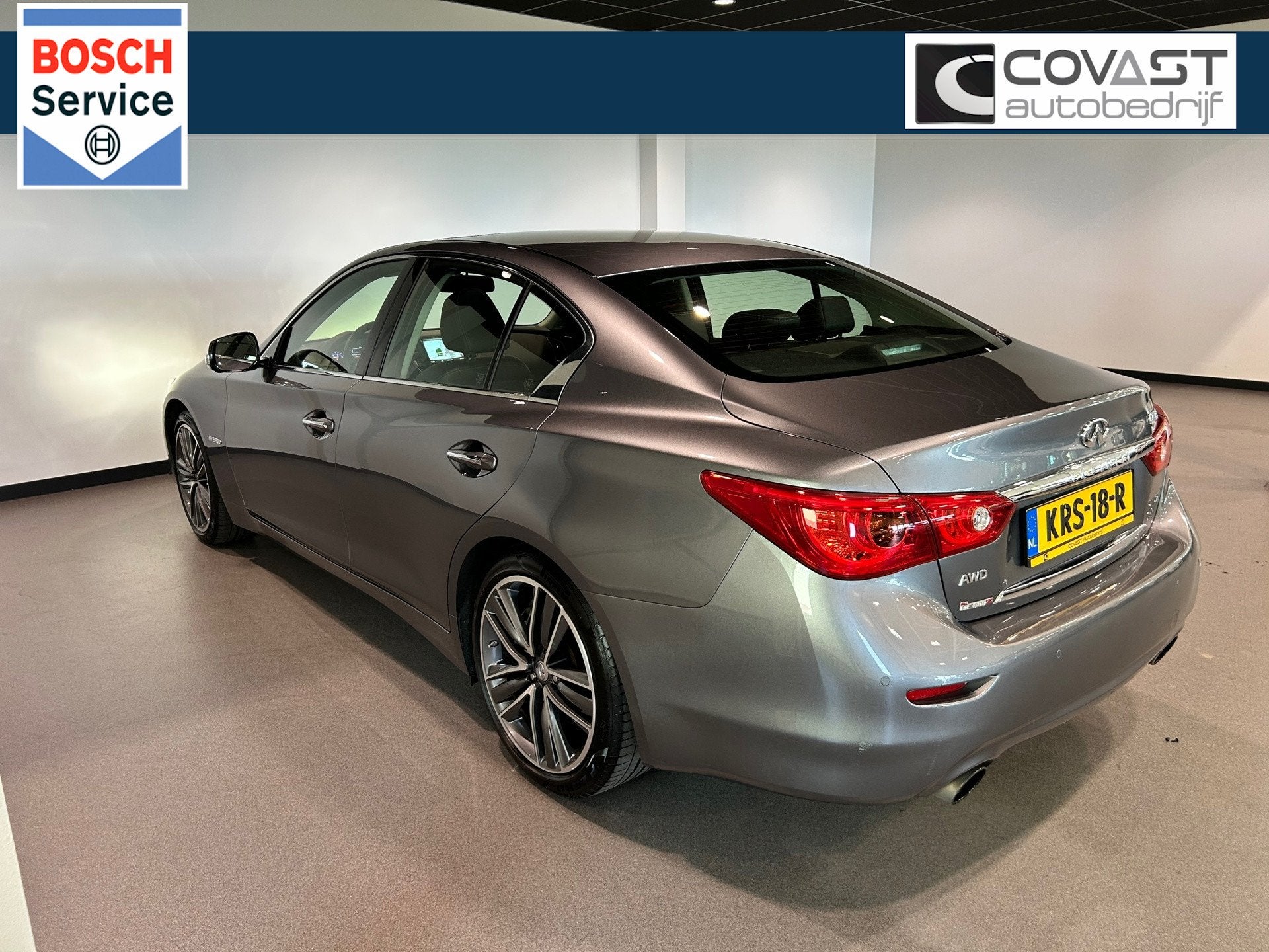 Infiniti Q50 3.5 S Hybrid Sport Tech AWD | 1e Eigenaar | Dea, Auto's, 15 km/l, Gebruikt, Zwart, Leder