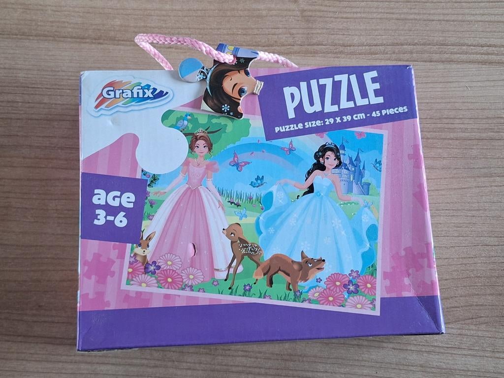 Grafix Puzzel Prinsessen, Ophalen of Verzenden, 10 tot 50 stukjes, Zo goed als nieuw, 4 tot 6 jaar