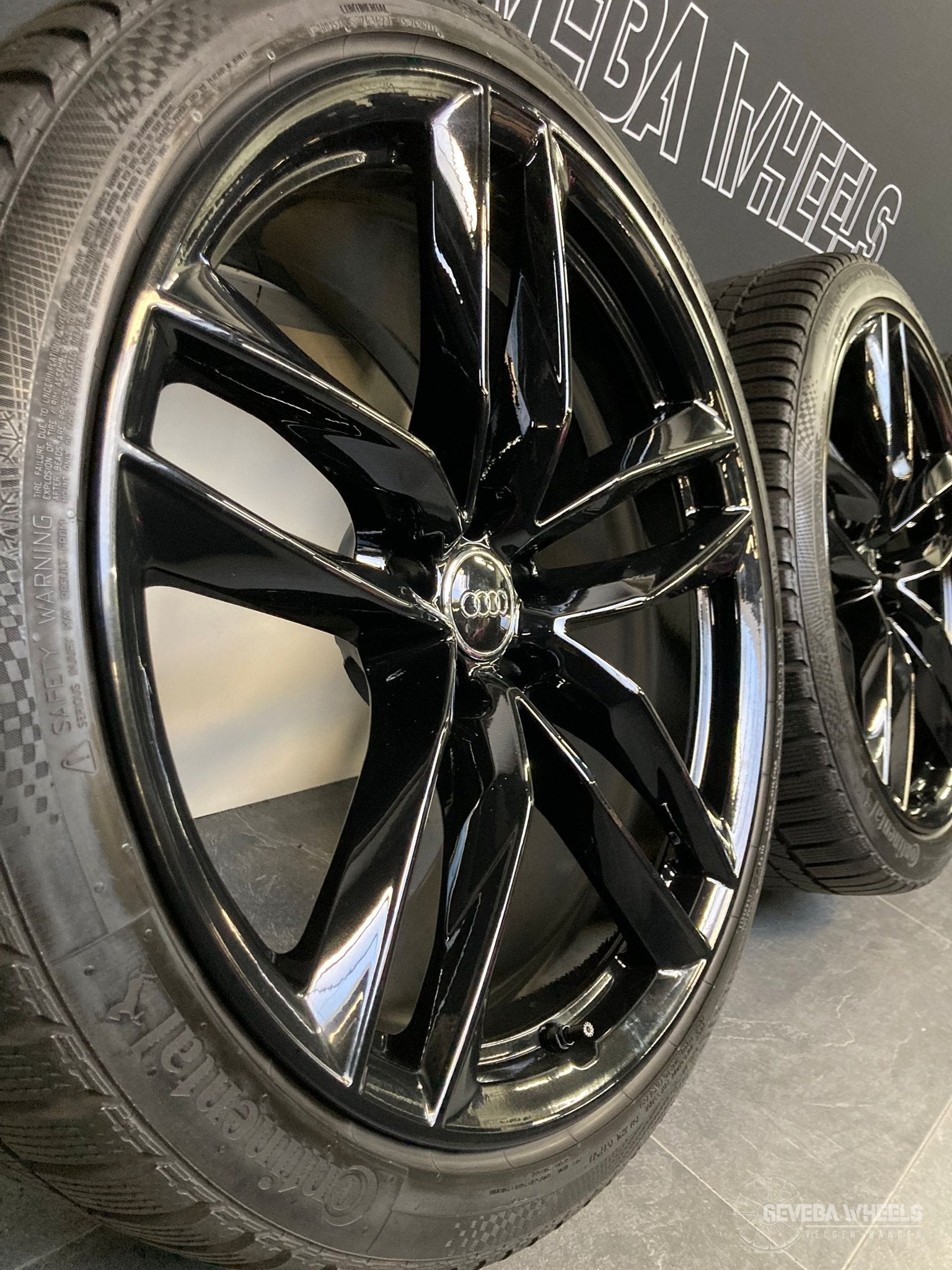 21” originele Audi RS6 C7 velgen + winterbanden 5x112 TPMS, Gebruikt, -, 285 mm, -