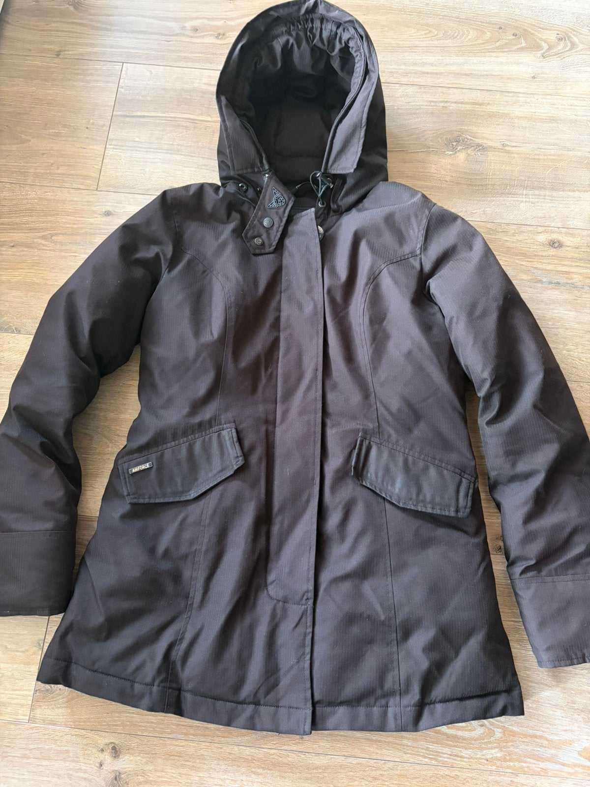 Parka Air Force zwarte meisjesjas, Airforce, Ophalen of Verzenden, Gedragen, Zwart