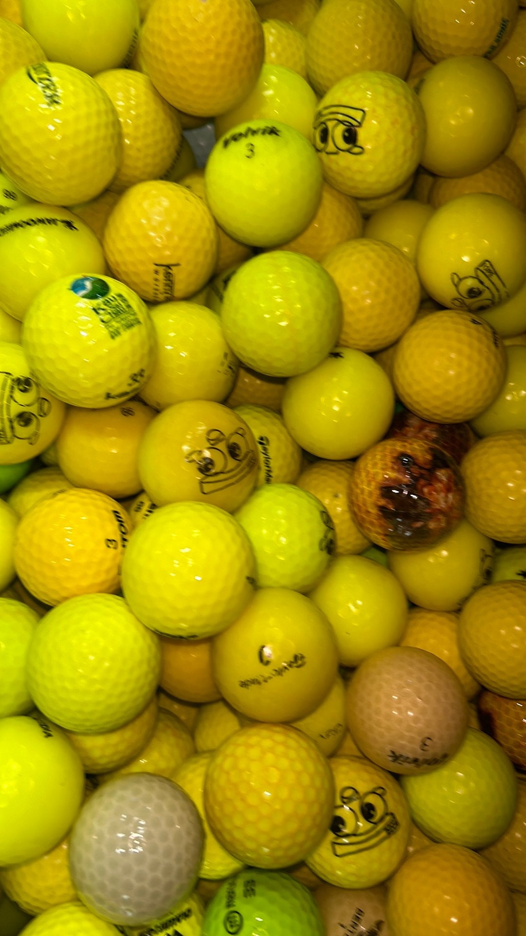 Gele golfballen mix 150 stuks, Ophalen of Verzenden, Zo goed als nieuw, Bal(len)