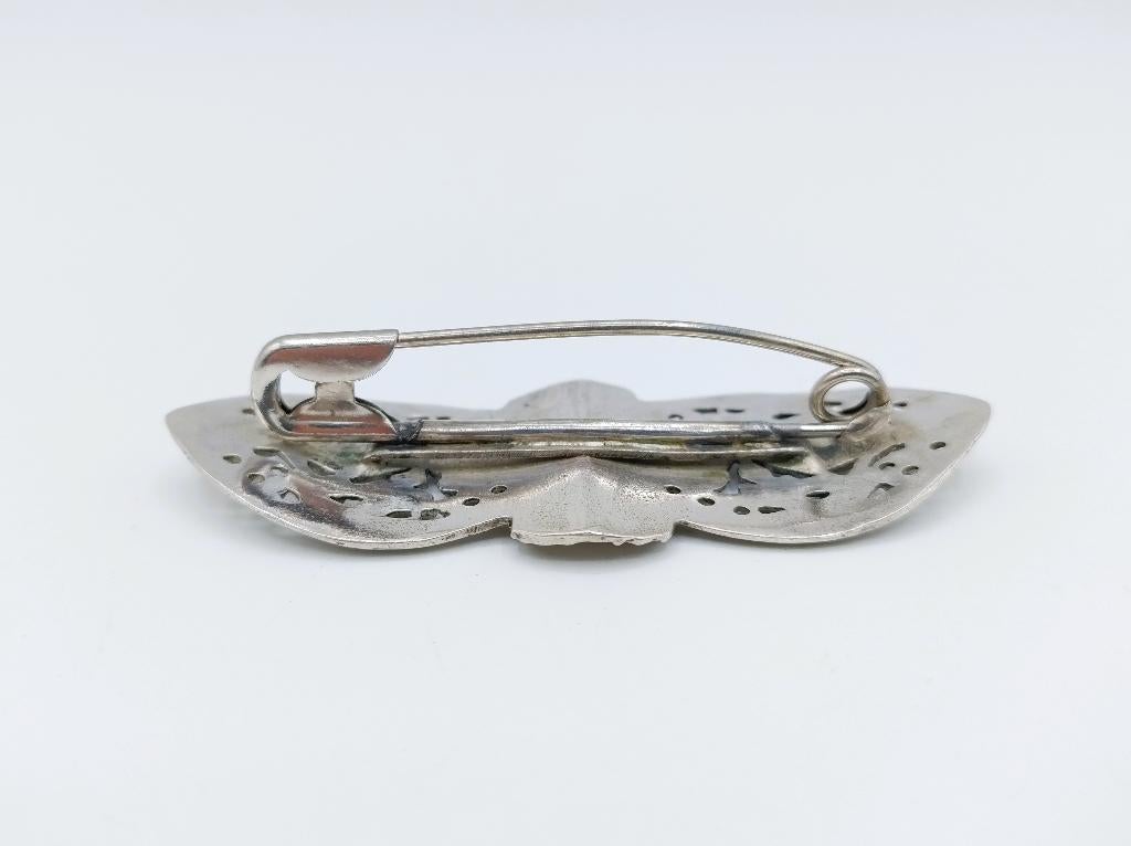 Zilveren bijbelslot broche, 4 tot 7 cm, Info@zilverwebsite.nl, Verzenden, Zo goed als nieuw