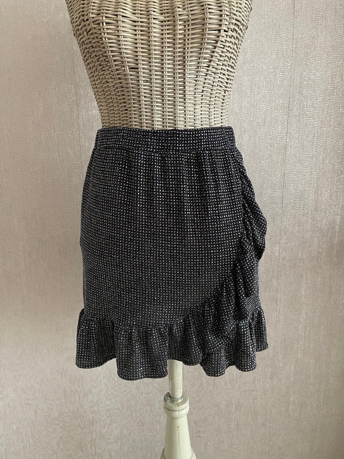 Red Rouge Zwart Glitter Rokje Maat M, Kleding | Dames, Maat 38/40 (M), Zwart, Ophalen of Verzenden, Zo goed als nieuw