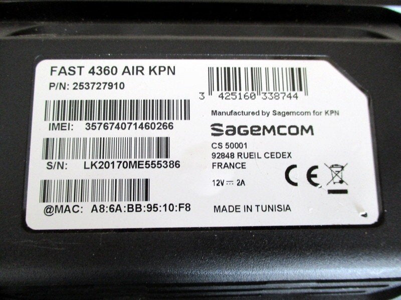 SAGEMCOM AIR MODEM, Verzenden, Gebruikt, Router met modem, Sagecom