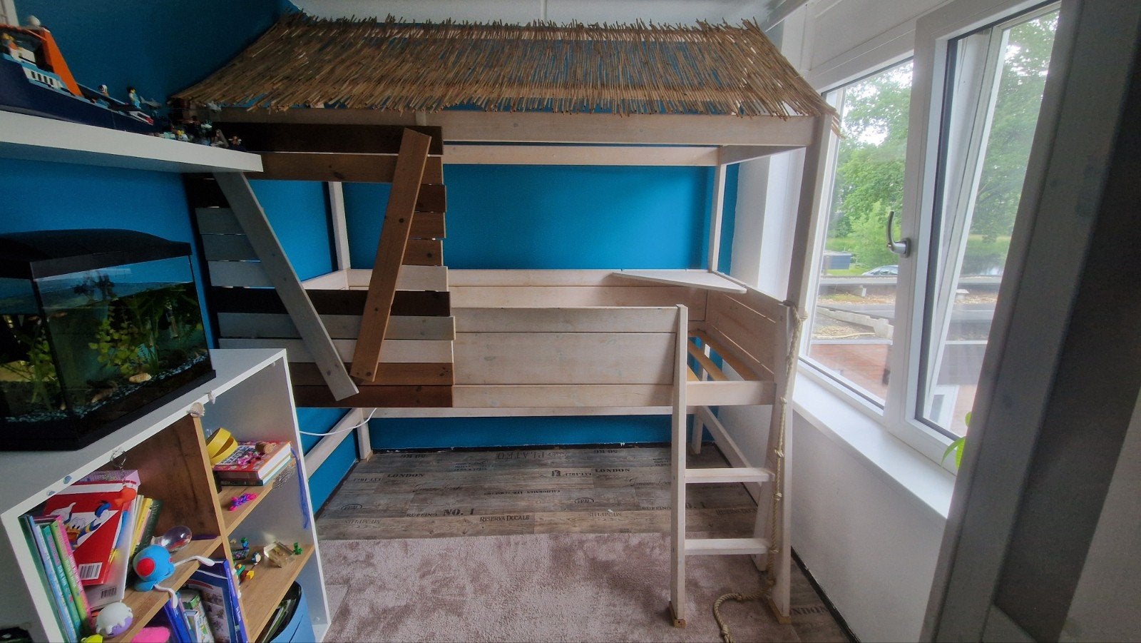 lifetime Super gaaf kinderbed (hoogslaper) met kledingkast, Kinderen en Baby's, Ophalen, 85 tot 100 cm, Gebruikt, Hoogslaper of Stapelbed