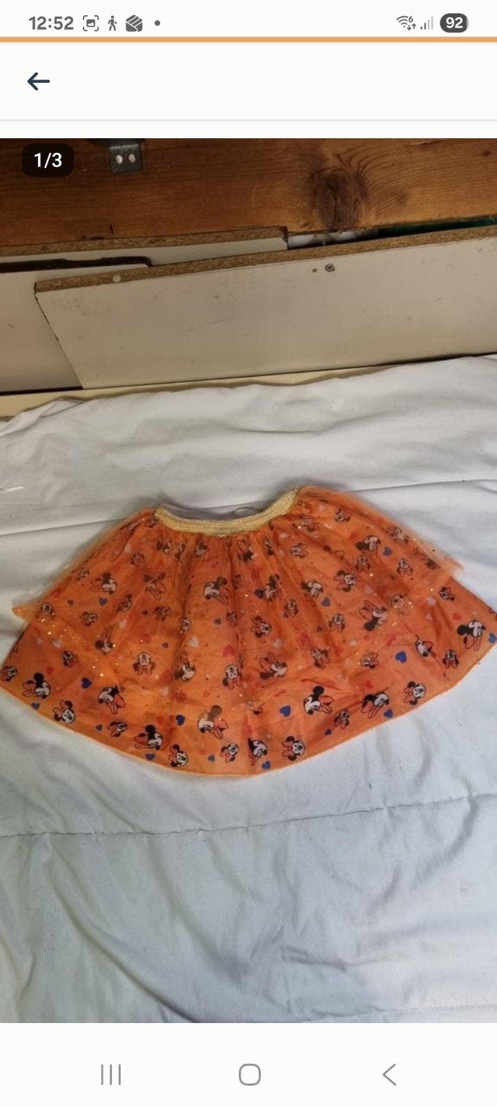 Oranje Minnie Mouse Tule Rokje - Maat 116/122, Ophalen of Verzenden, Gebruikt, Disney Minnie Mouse, Meisje