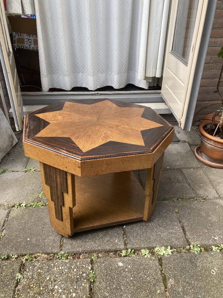 salontafel Amsterdamse school, Ophalen, Gebruikt, 100 tot 150 cm, Eikenhout