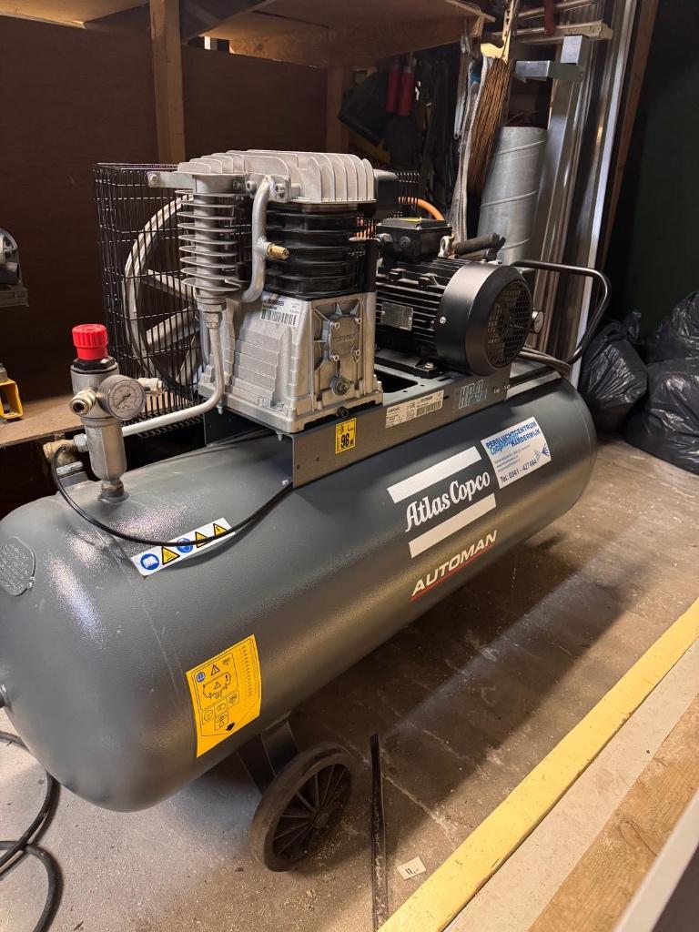 Compressor Atlas Copco 200ltr 400V, Doe-het-zelf en Verbouw, 100 liter of meer, Ophalen, Zo goed als nieuw