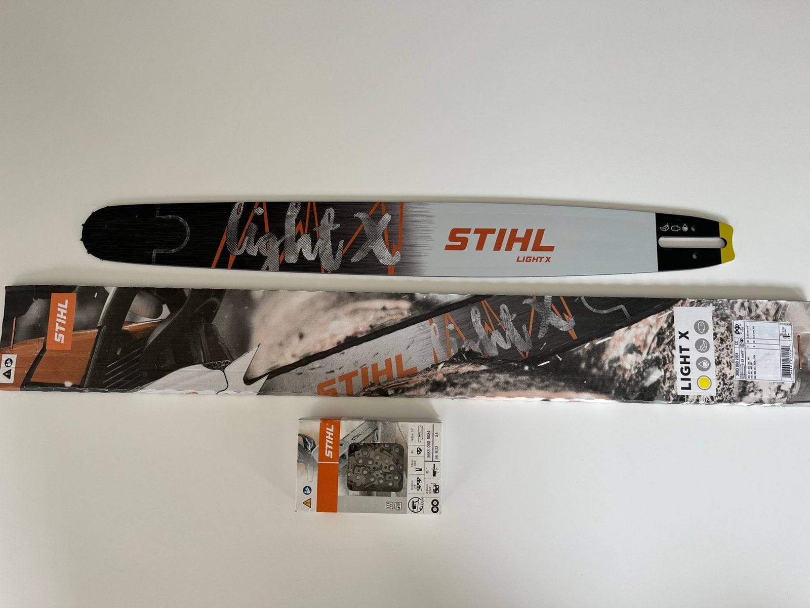 Stihl light X zaagblad 63cm + 1 Duro ketting nieuw!, 70 mm of meer, Kettingzaag, Nieuw, Ophalen of Verzenden