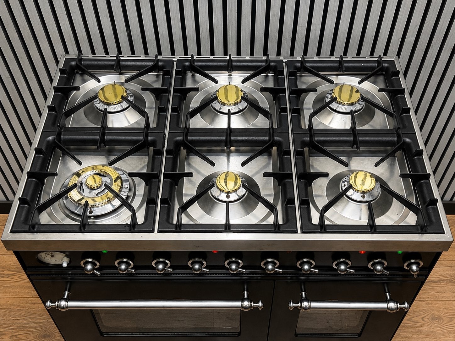 Luxe Nostalgische Boretti fornuis antraciet 2 ovens 90 cm, Fornello Esperta, Refurbished, Ophalen of Verzenden, Energieklasse A of zuiniger