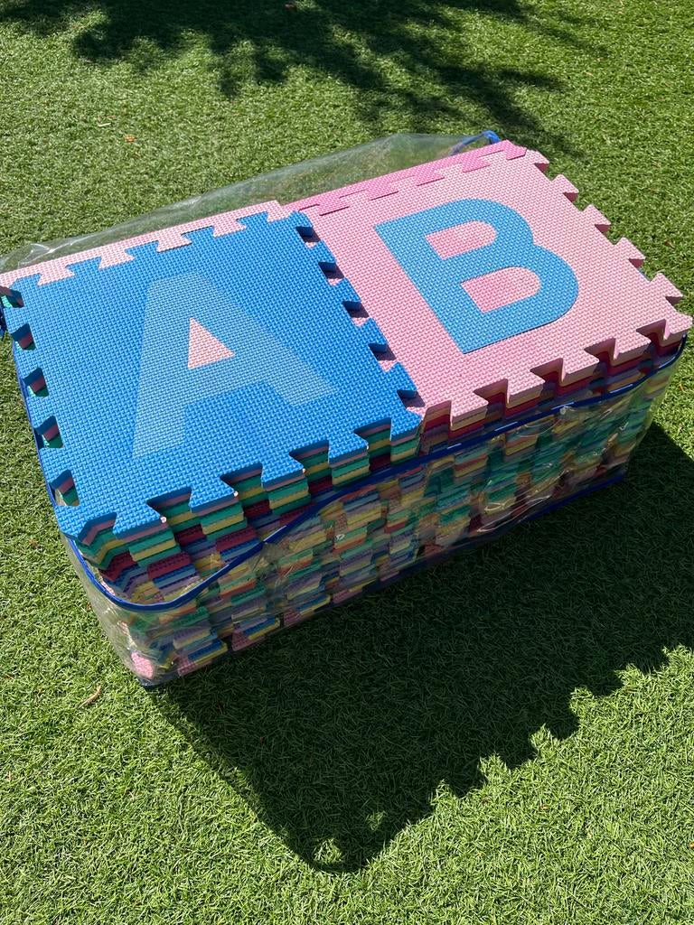 Foam Vloertegels Puzzel Letters, Figuren, Cijfers (43 stuks), Ophalen, Zo goed als nieuw, Puzzelen