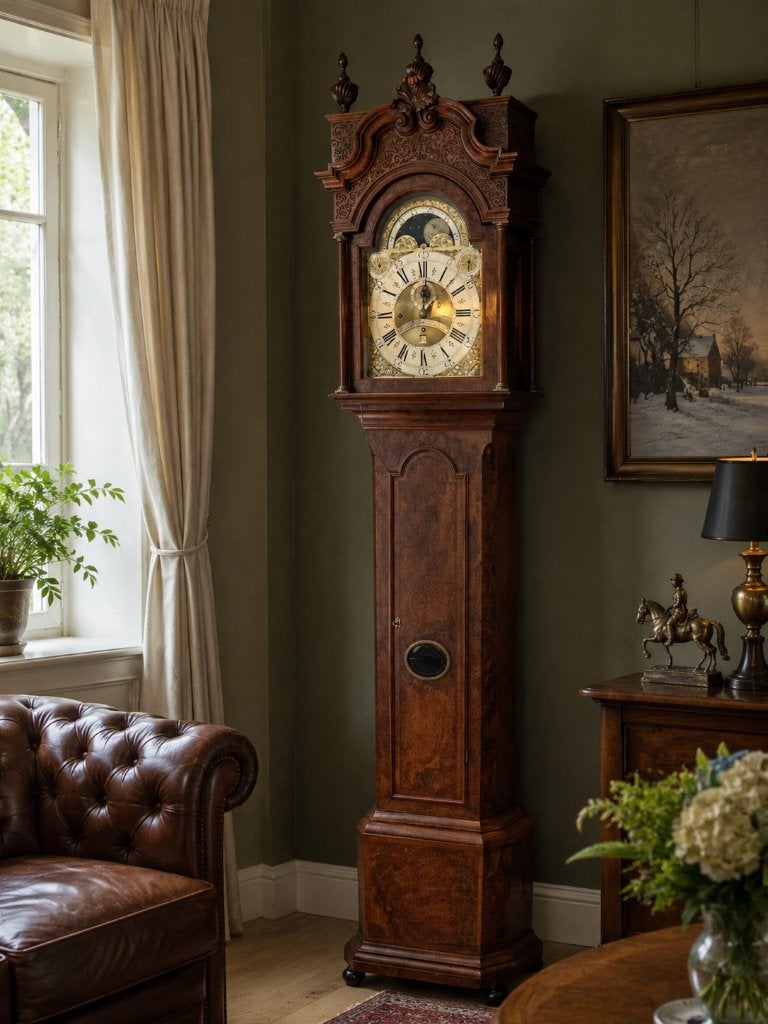 Staand Amsterdams horloge met muziekrol  1740, Antiek en Kunst, Antiek | Klokken, Ophalen
