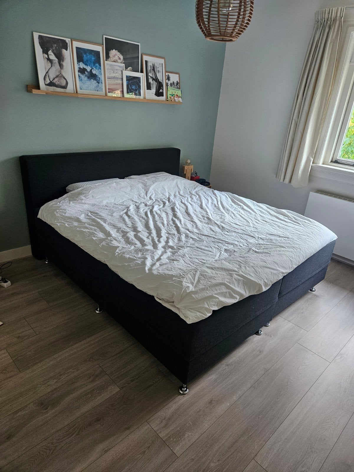 Boxspring Swiss Sense 180200, Ophalen, Gebruikt, Zwart, Tweepersoons