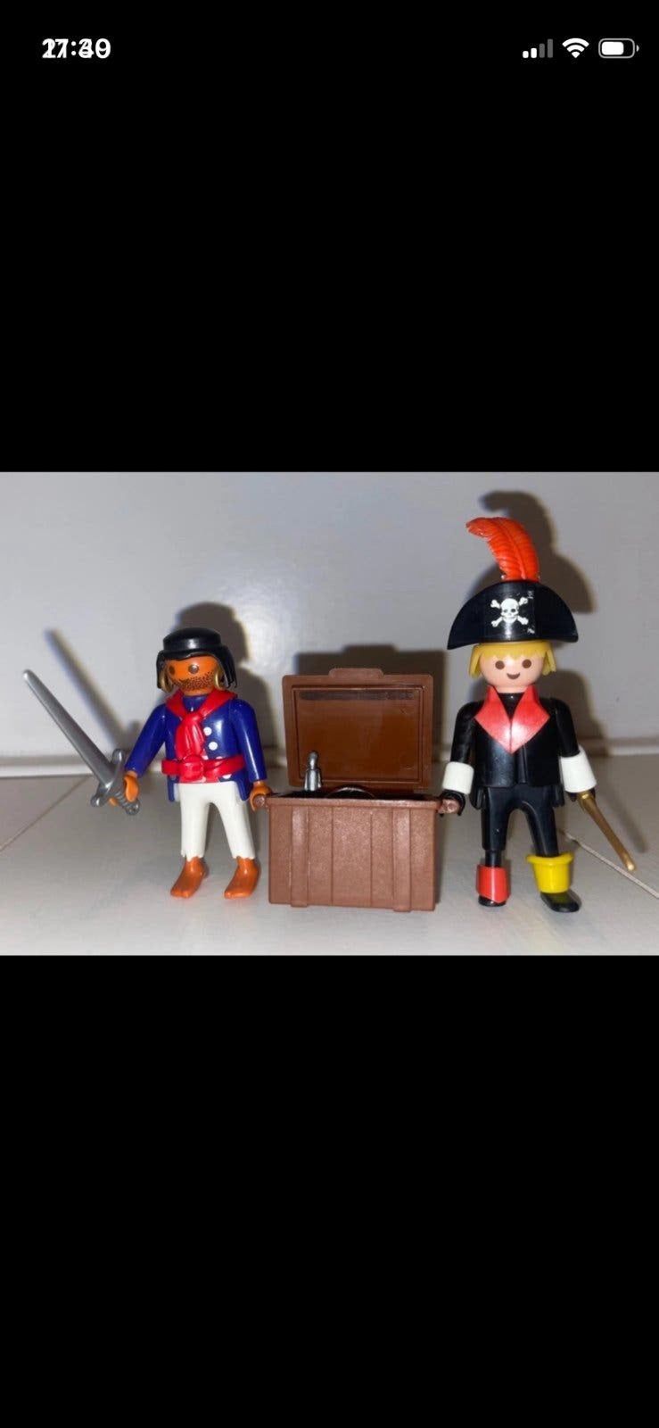 Playmobil. Twee piraten en schatkist, Ophalen of Verzenden, Gebruikt