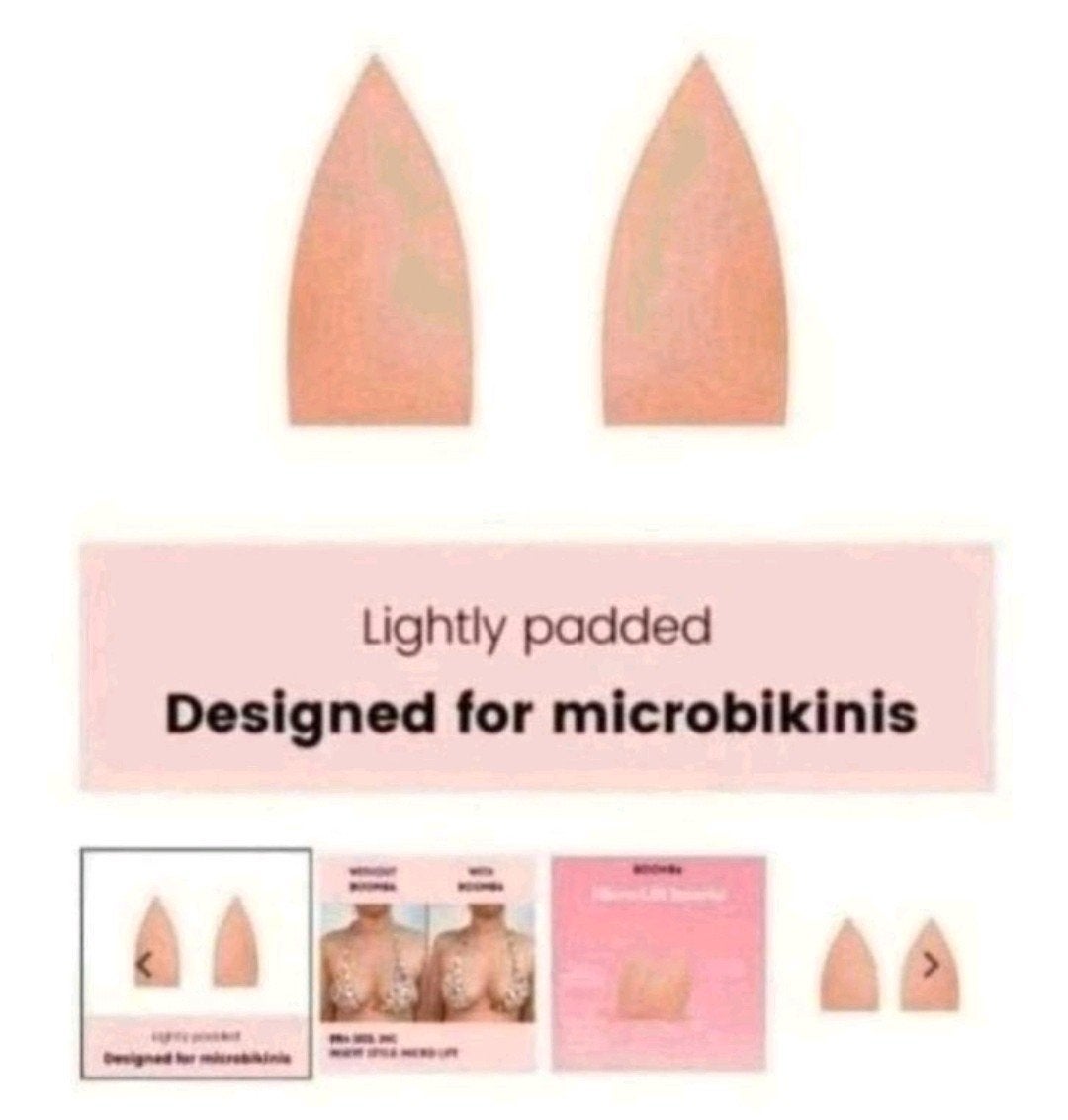 Nieuwe BOOMBA bikini inzetstukken voor micro bikini's., Kleding | Dames, Badmode en Zwemkleding, Beige, Nieuw, Ophalen of Verzenden