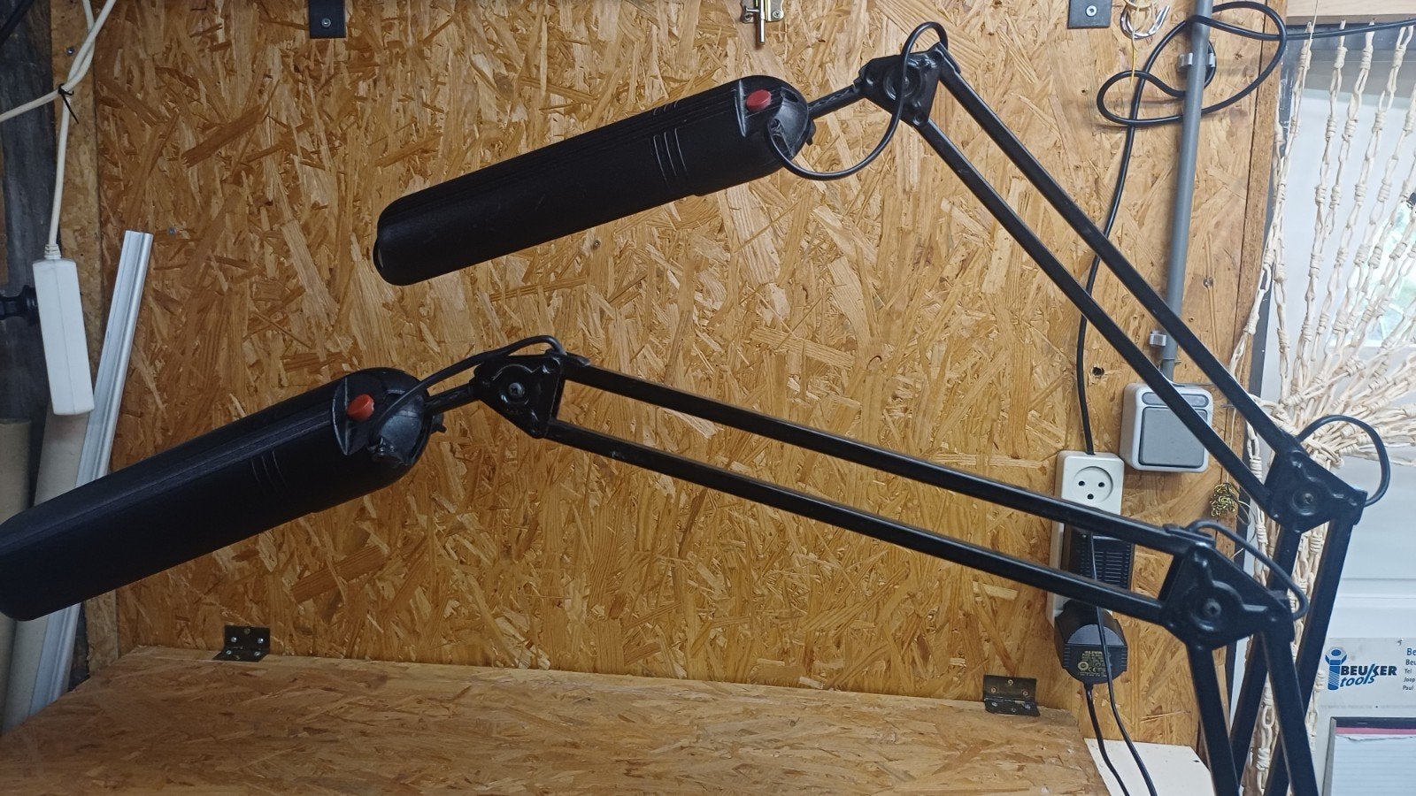 lival vintage bureaulamp met klem 2 stuks, Ophalen of Verzenden, Zo goed als nieuw