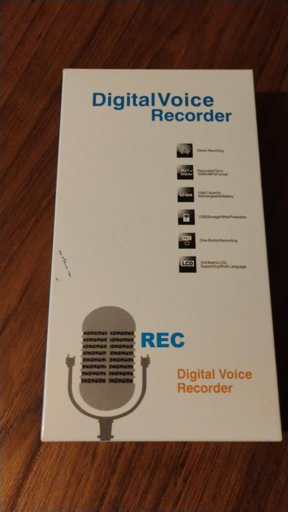 Digitale voice recorder, dictafoon, mp3-speler 16GB, Ophalen of Verzenden, Overige merken, 10 tot 20 GB