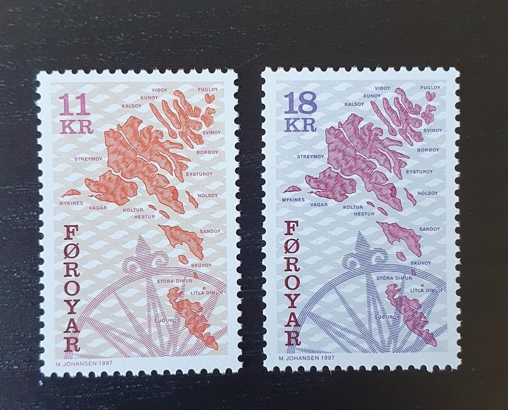 Faeroer 1997 Landkaart Michel 320-321 postfris, Verzenden, Denemarken, Postfris