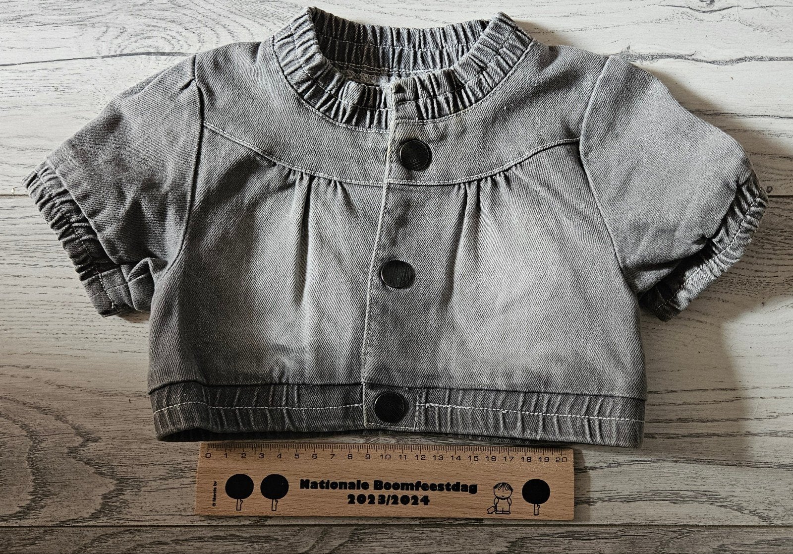 Leuk grijs spijkerjasje voor baby's, maat 92, Kinderen en Baby's, Ophalen of Verzenden, Zo goed als nieuw, Name It, Jongen of Meisje